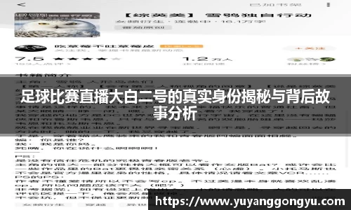 足球比赛直播大白二号的真实身份揭秘与背后故事分析